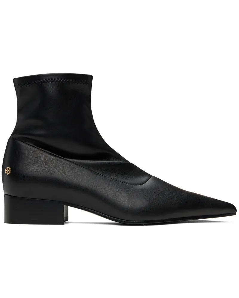 Anine Bing Black Hilda Flat Boots Black