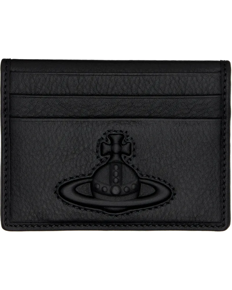 Vivienne Westwood Black Injected Orb Card Holder Aw24-black