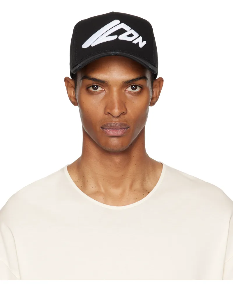 Dsquared2 Black New Generation Baseball Cap Black+white