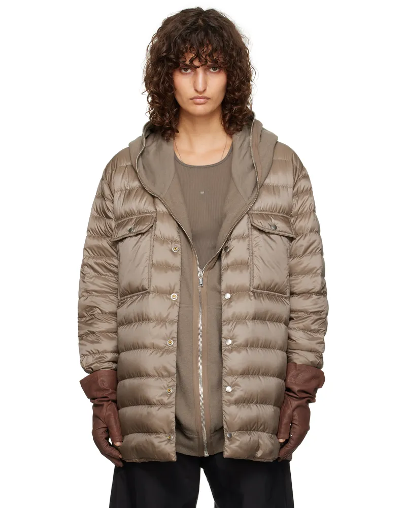 Rick Owens Moncler + Rick Owens Gray Outershirt Jacket 25u