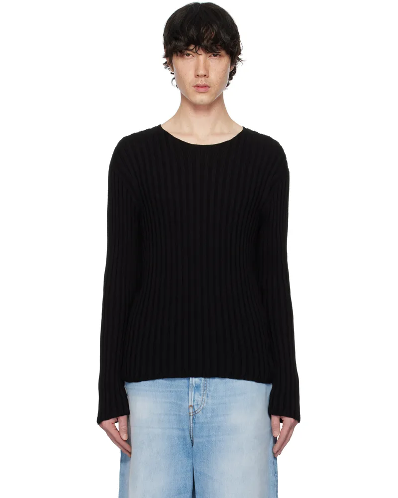 Acne Studios Black Ribbed Sweater Z32