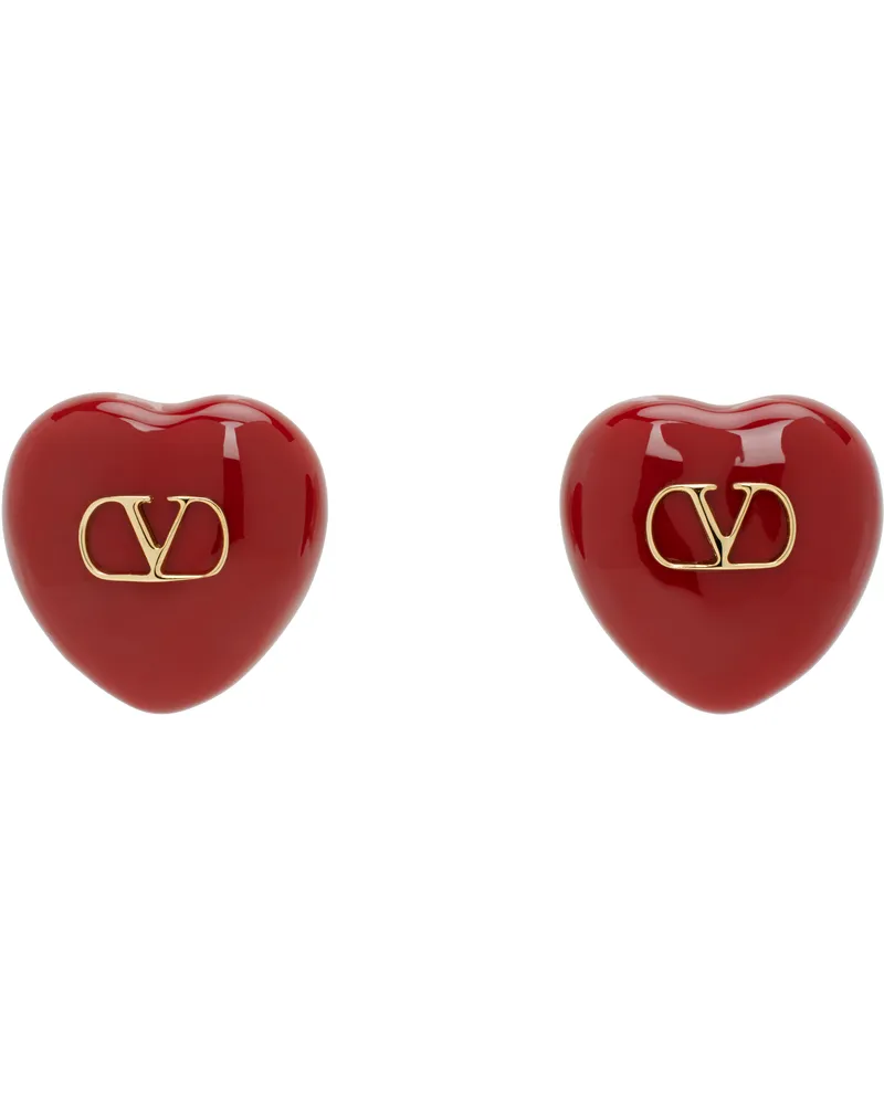 Valentino Garavani Red Coeur Royal Earrings R4x