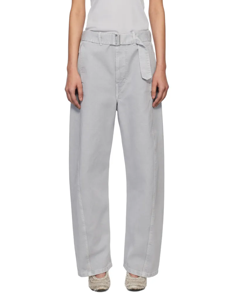 Christophe Lemaire Blue Twisted Belted Jeans Bk948
