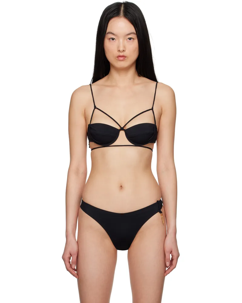 Jacquemus Black 'Le Haut De Maillot Signature' Bikini Top 990