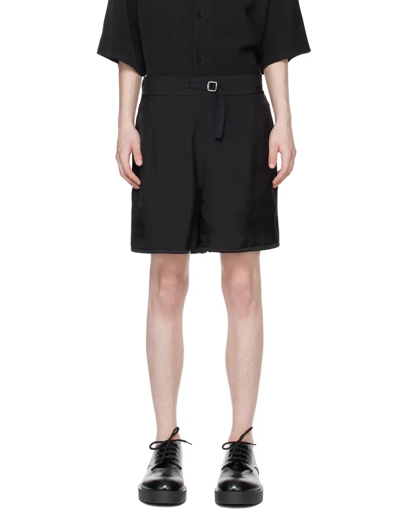 Jil Sander Black Oversized Reversible Shorts 001