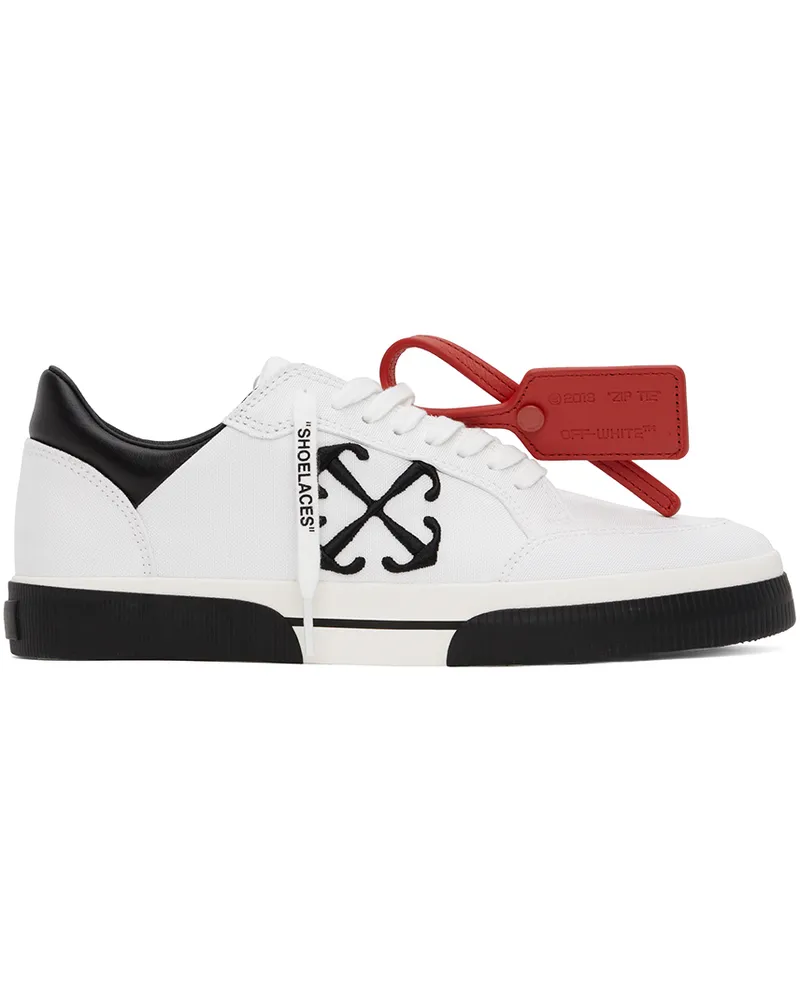 OFF-WHITE White & Black New Low Vulcanized Sneakers White
