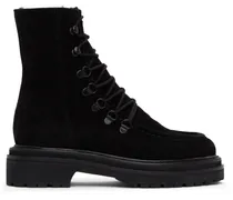 Black Suede College Boots