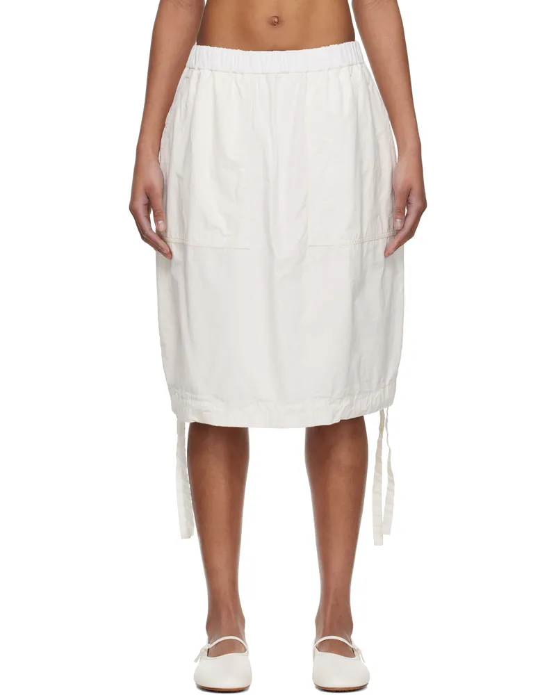 Casey Casey Off-White Balloon Midi Skirt Off