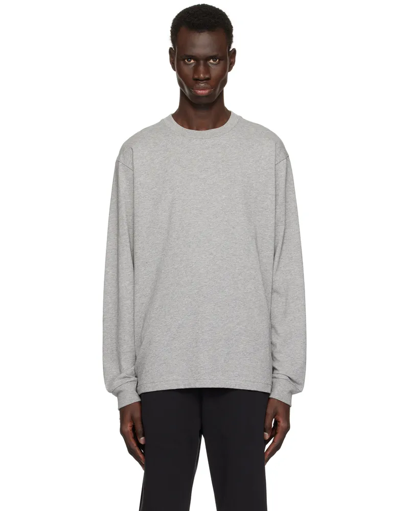 John Elliott + Co Gray LS University T-shirt Heather