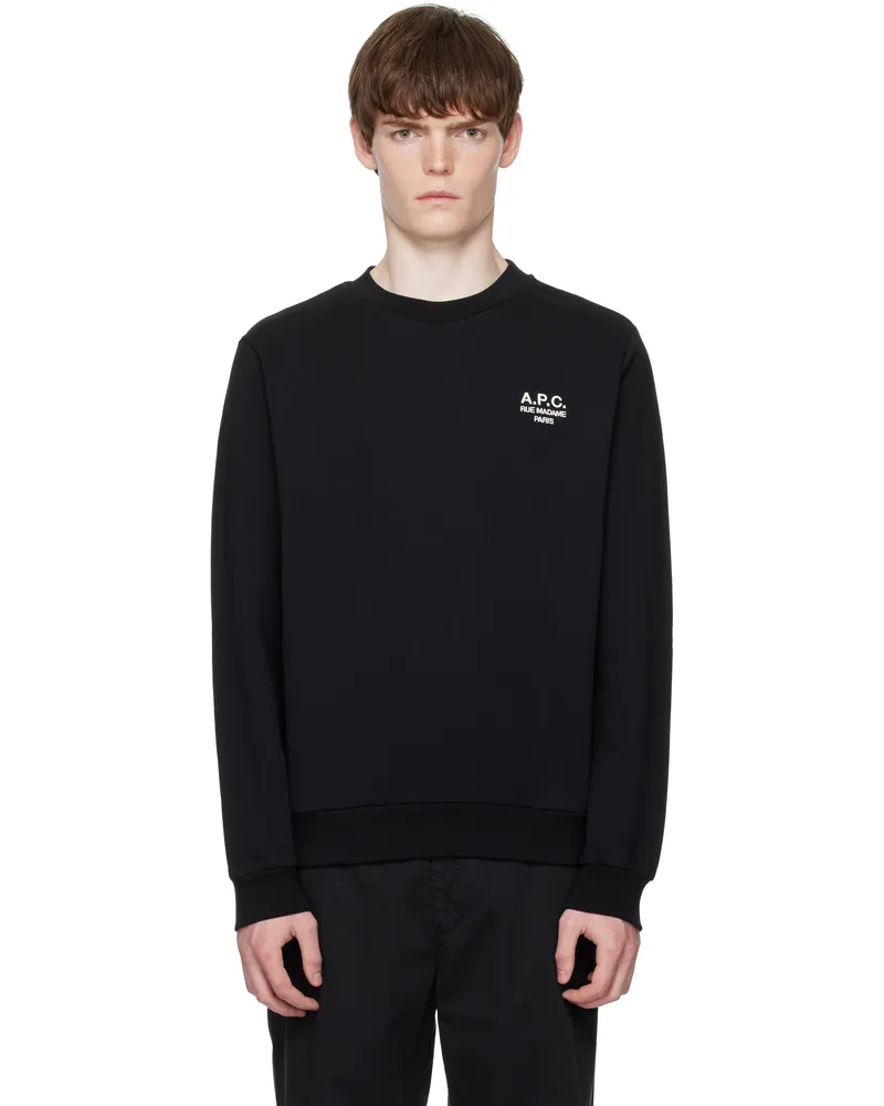 A.P.C. Black Standard 'Rue Madame' Sweatshirt Tzc