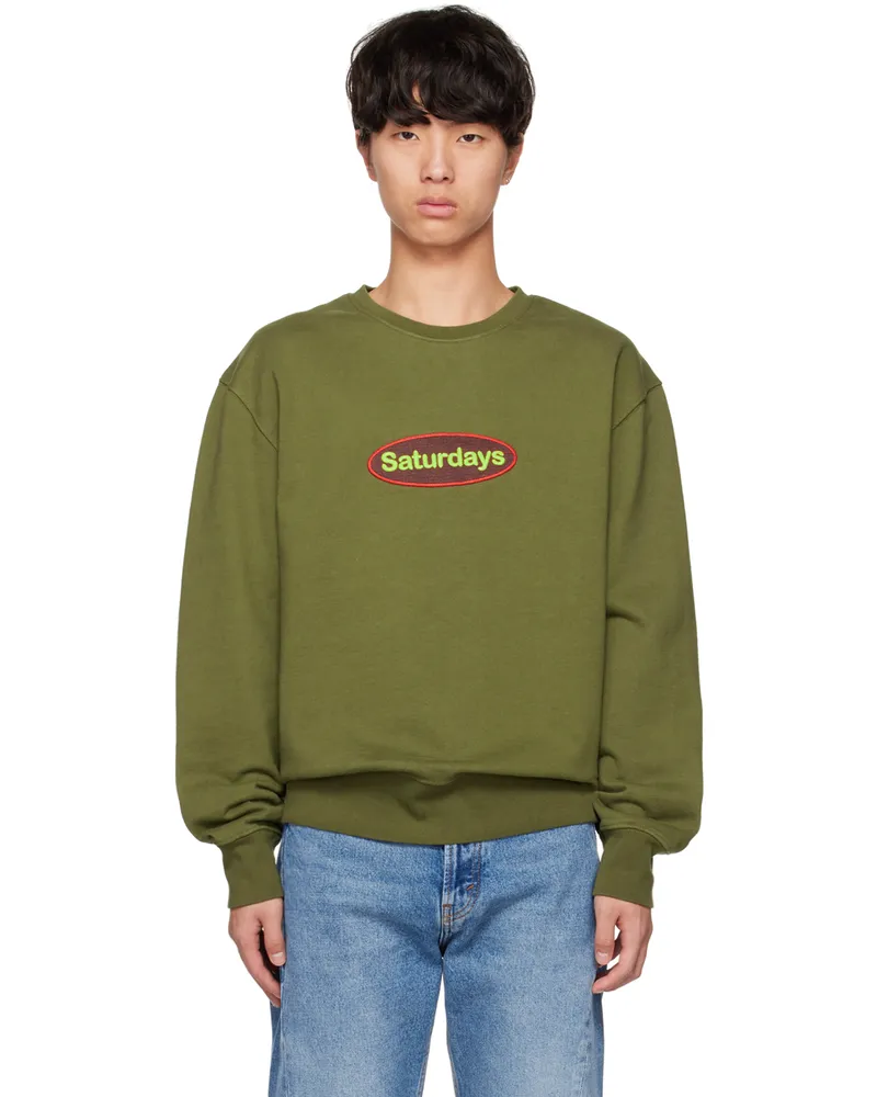 Saturdays NYC Khaki Bowery Sweatshirt Army