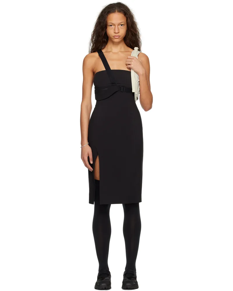 Hyein Seo Black Strap Midi Dress Black