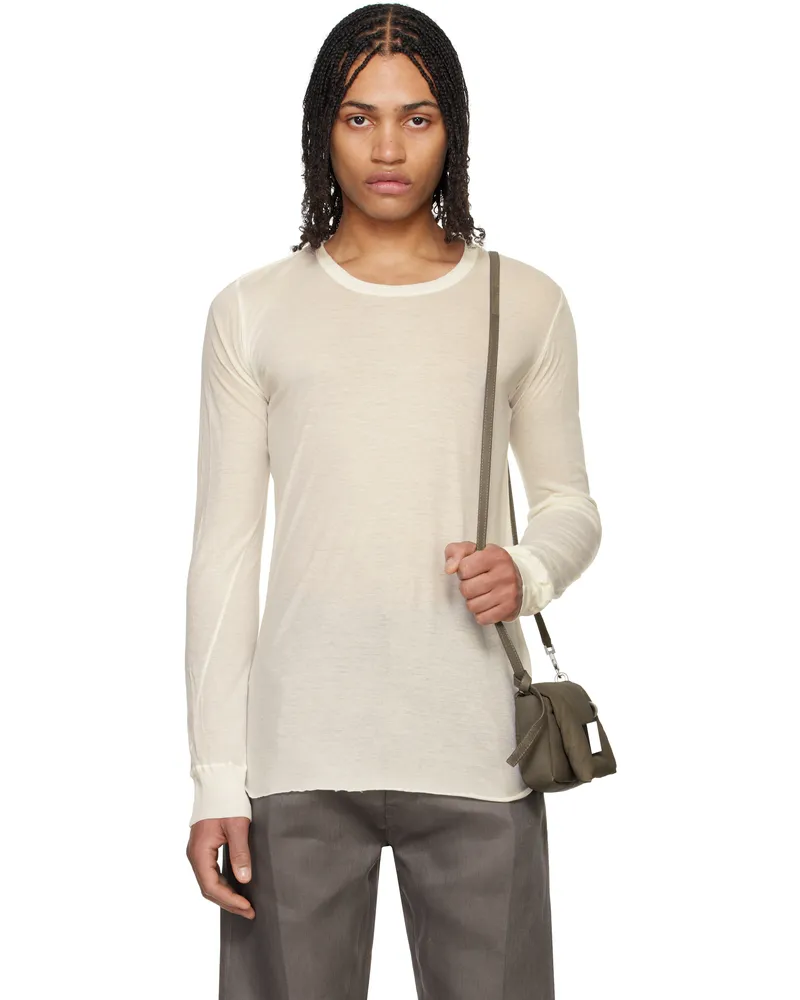 Rick Owens White Hollywood Basic LS T-shirt 11