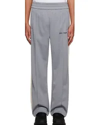 Palm Angels Gray Embroidered Sweatpants Grey