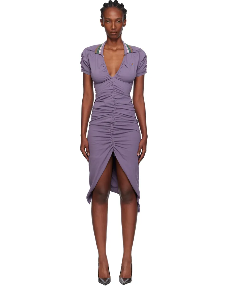 Vivienne Westwood Purple Pulling Midi Dress K405