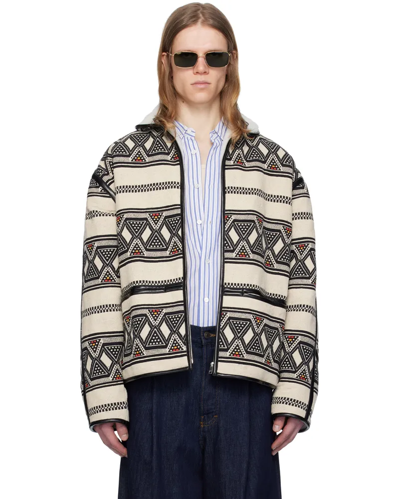 Isabel Marant Black & Off-White Nelkis Jacket Ecbk