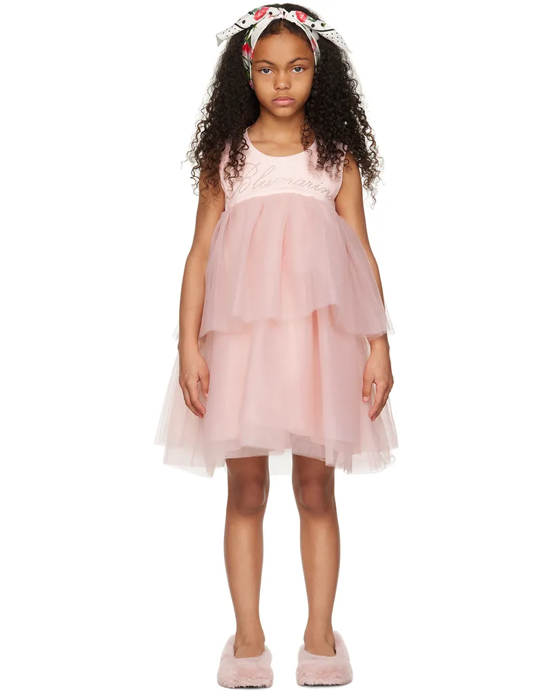 Blumarine Kids Pink Abito Dress X0485