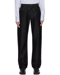 Maison Margiela Black Turn-Up Jeans Black