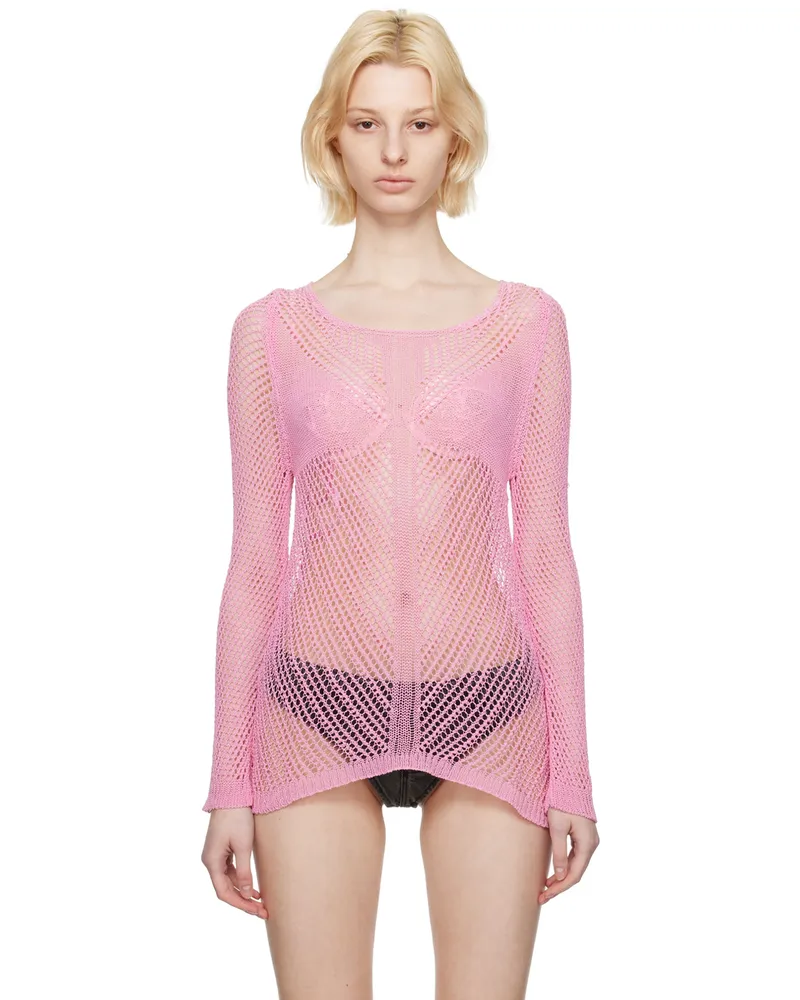 Guess Pink Scoop Neck Sweater A400