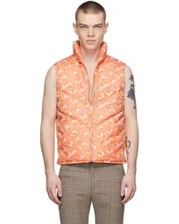 ERL Orange Polyester Down Vest Orange