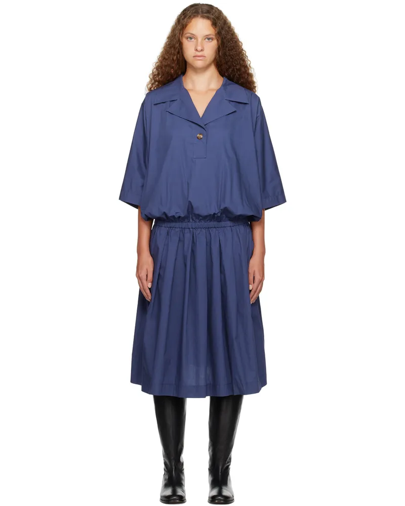 Caro Editions Navy Amanda Midi Dress Navy