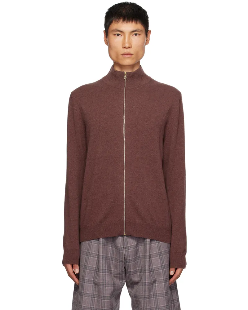 Paul Smith Purple Zip Cardigan 55