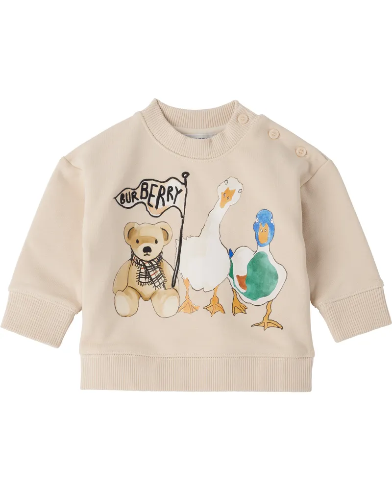 Burberry Baby Beige Bear Friends Sweatshirt Frosted