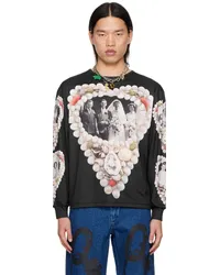 CHOPOVA LOWENA SSENSE Exclusive Black Wedding Day Long Sleeve T-Shirt Black