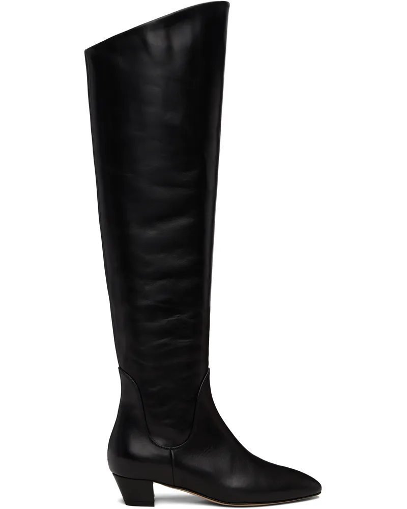 aeyde Black Yonda Tall Boots Black
