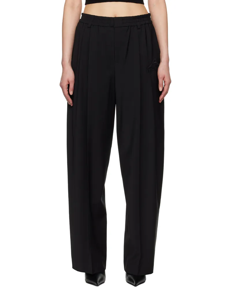 Alexander Wang Black Tropical Wool Balloon Trousers Black
