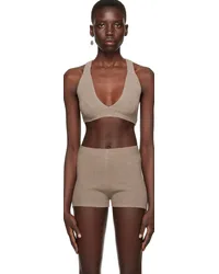 Lauren Manoogian Taupe Rib Triangle Bralette Wwood