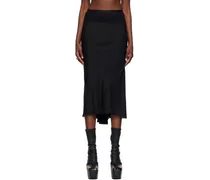 Black A Line Midi Skirt