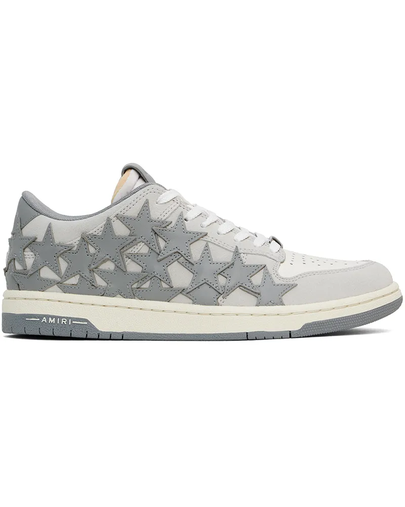 Amiri Gray & White Stars Low Sneakers Grey