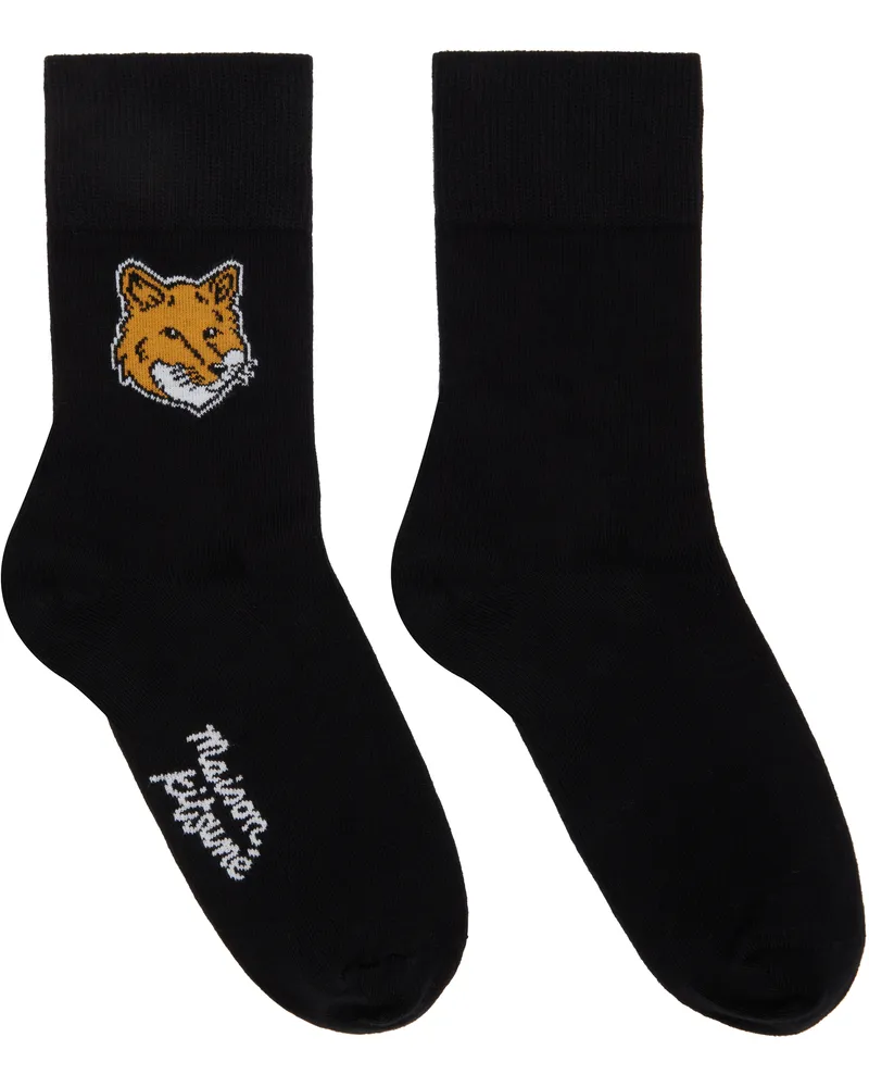 Kitsuné Black Fox Head Socks P199