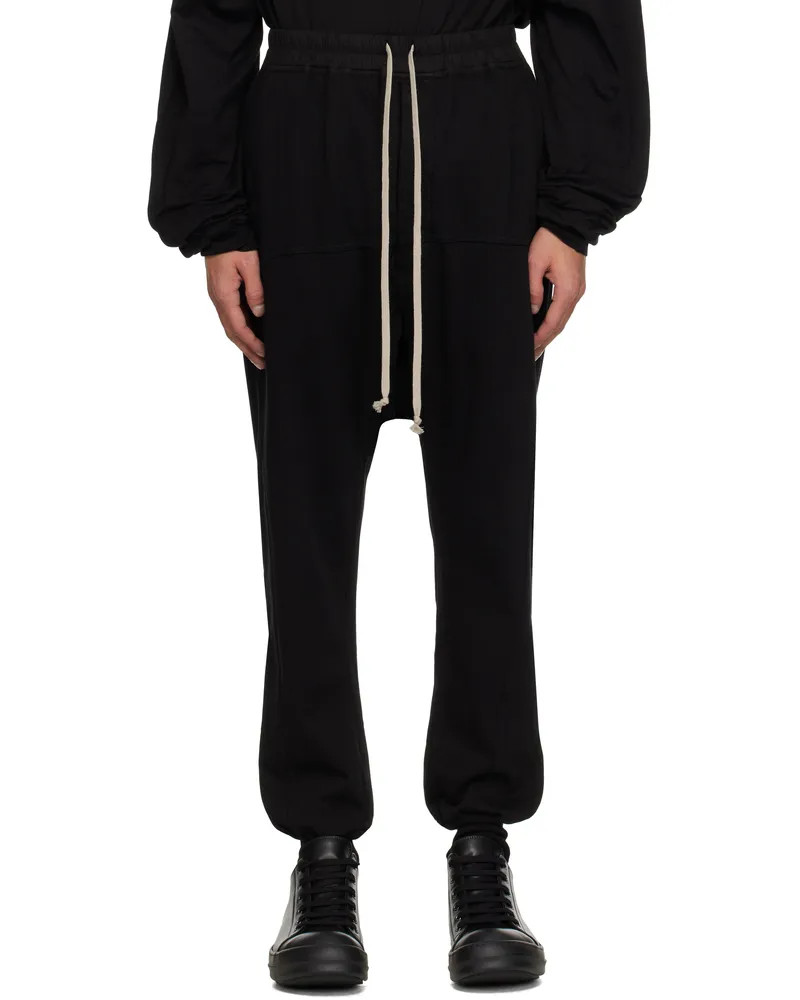 DRKSHDW by Rick Owens Black Hollywood Drawstring Sweatpants 09