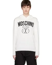 Moschino White Double Smiley Hoodie Afantasy