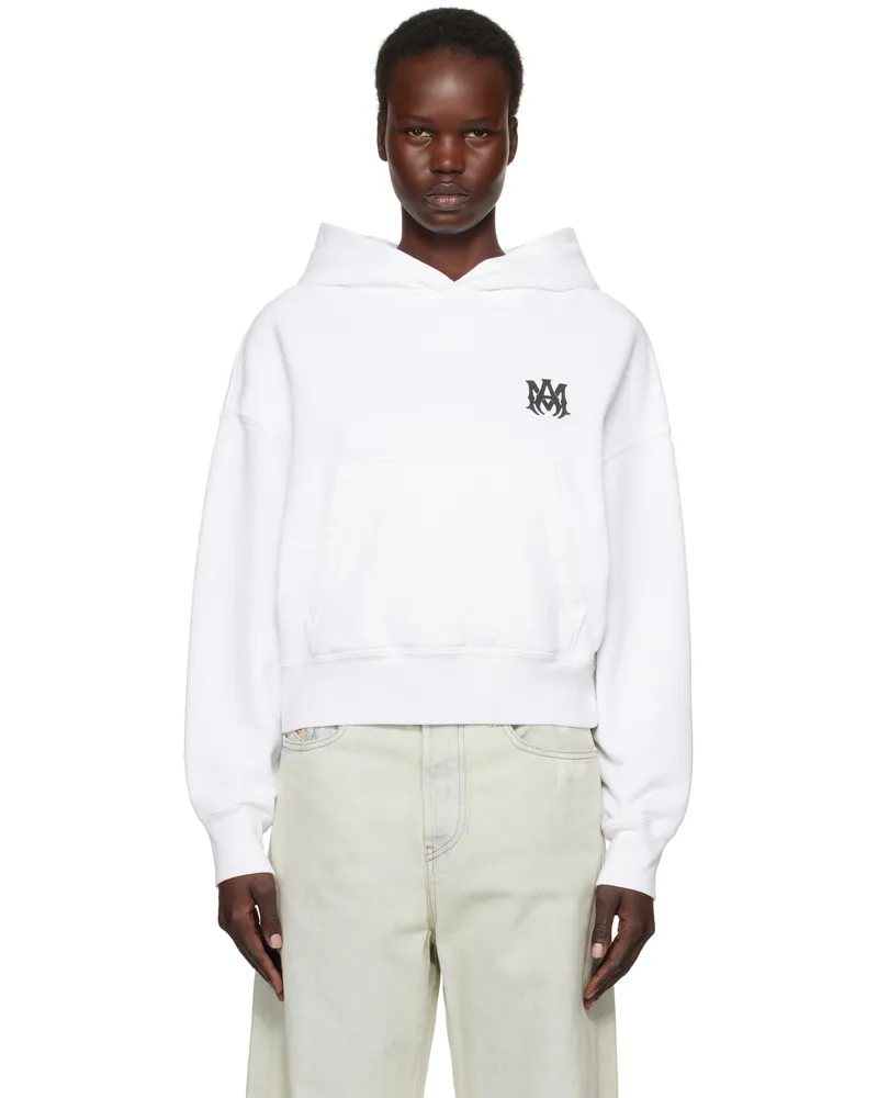 Amiri White MA Core Logo Hoodie White