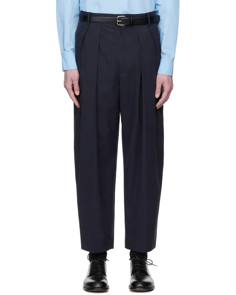 The Row Navy Dyon Trousers Drn