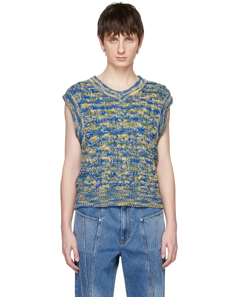 Andersson Bell Blue & Yellow Otreto Vest Blue