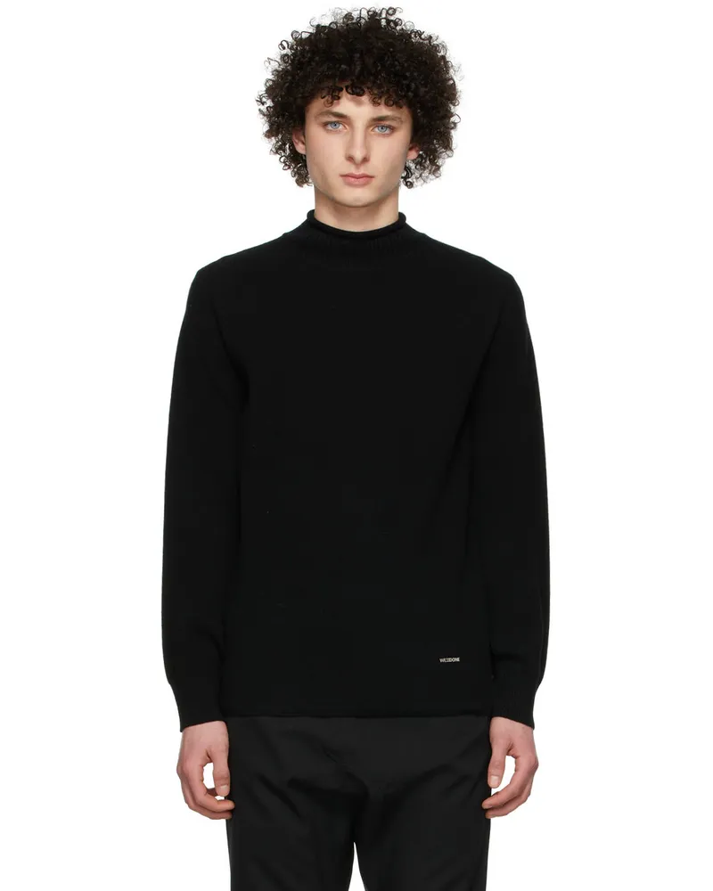 WE 11 DONE Black Cashmere Sweater Black