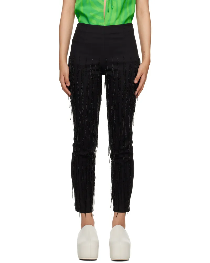 Simon Miller Black Fringe Trousers Black