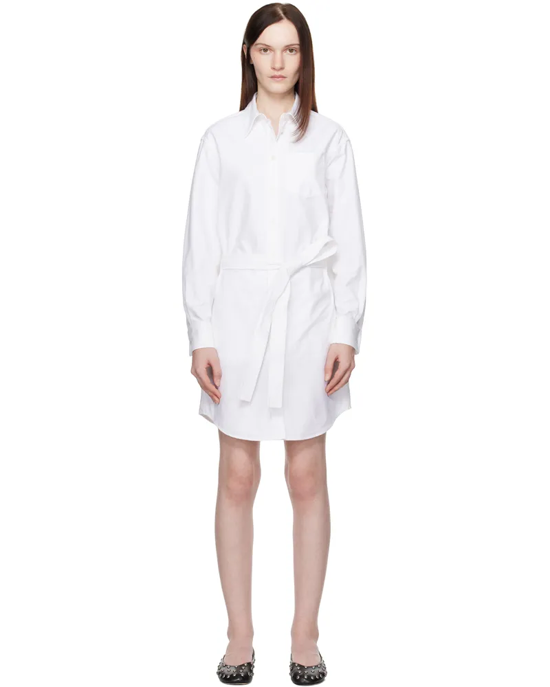 Kenzo White Kenzo Paris Kimono Sleeve Shirt Minidress 01