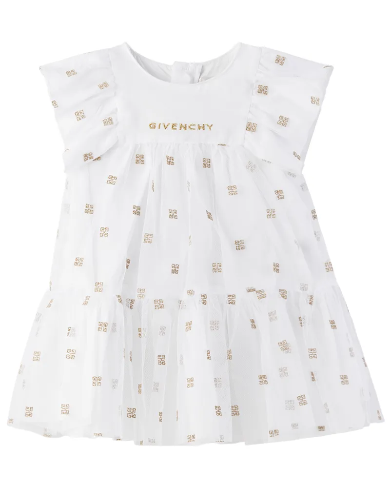 Givenchy Baby White Embroidered Dress 10p