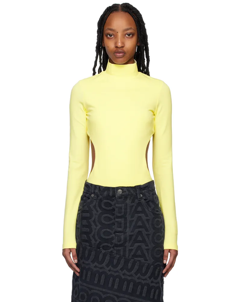 Marc Jacobs Yellow 'The Cutout' Bodysuit 766