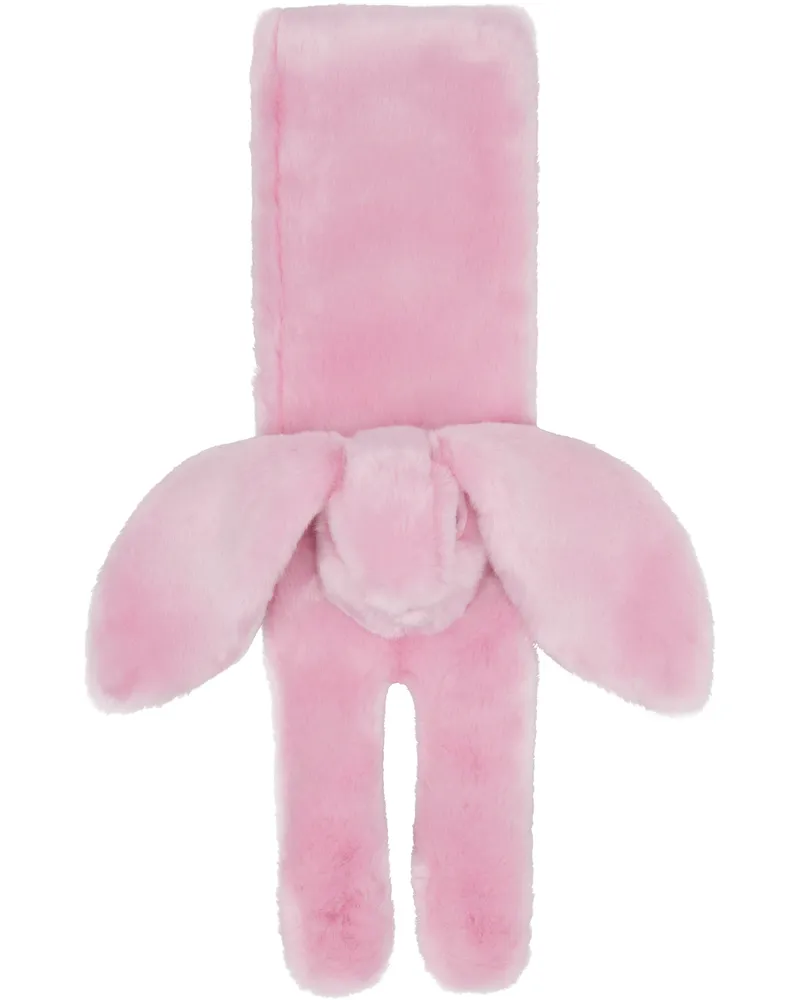 Kenzo Pink Bunny Faux-Fur Scarf 32