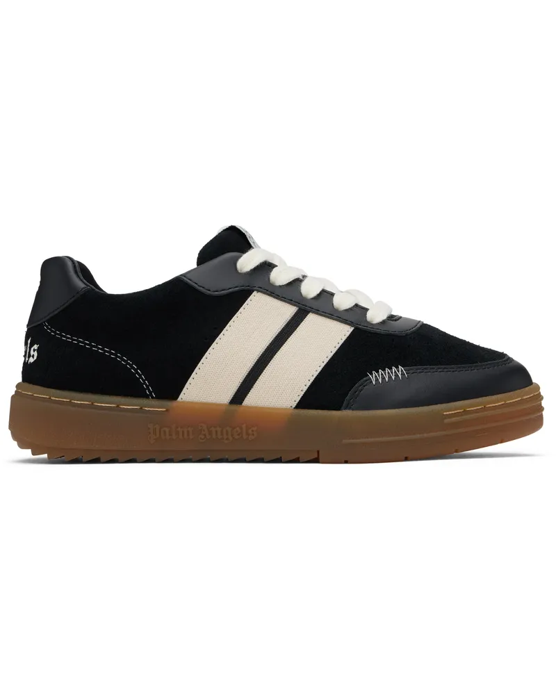 Palm Angels Kids Black Palm Beach University Sneakers Black