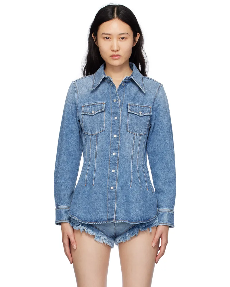 Chloé Blue Dart Denim Shirt Foggy