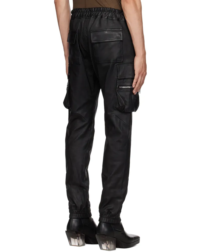 Rick Owens Black Mastodon Leather Cargo Pants - bei MyBestBrands 