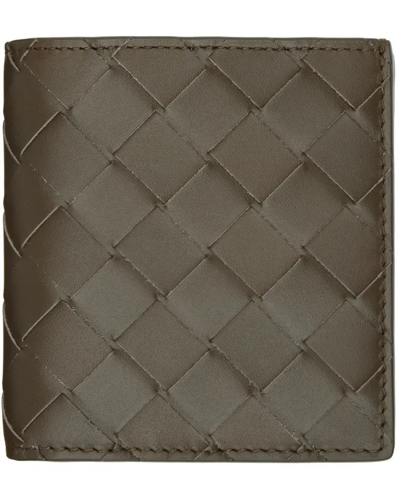 Bottega Veneta Brown Intrecciato Slim Bi-Fold Wallet 3392