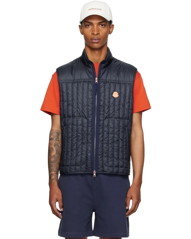 Moncler Moncler x Gilga Farm Navy Tangerine Down Vest 778-dark